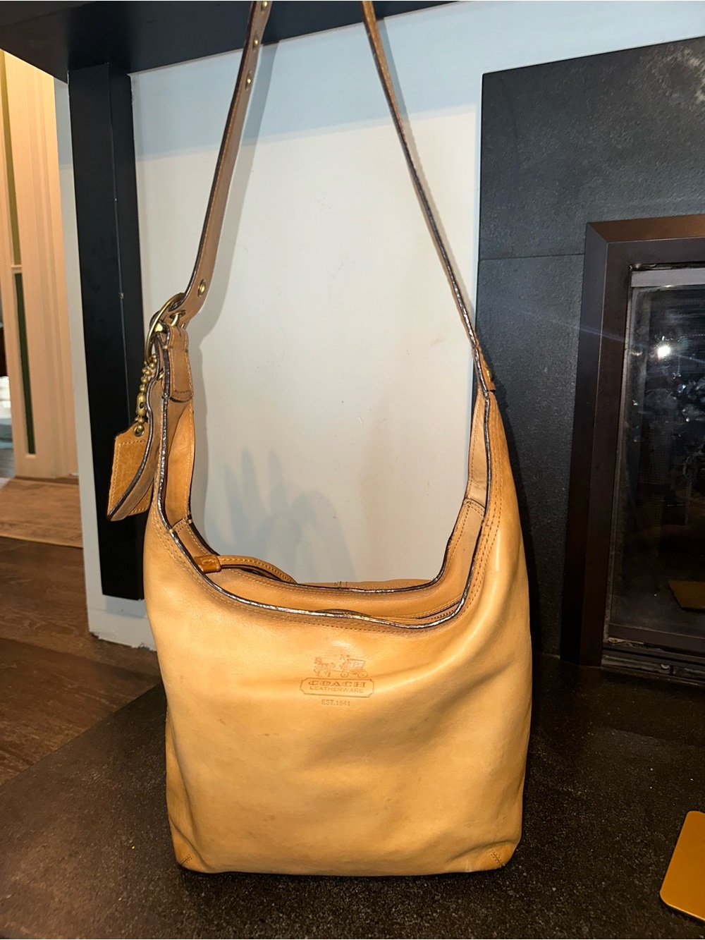 Vintage Coach Bleeker Hobo with tattersall lining